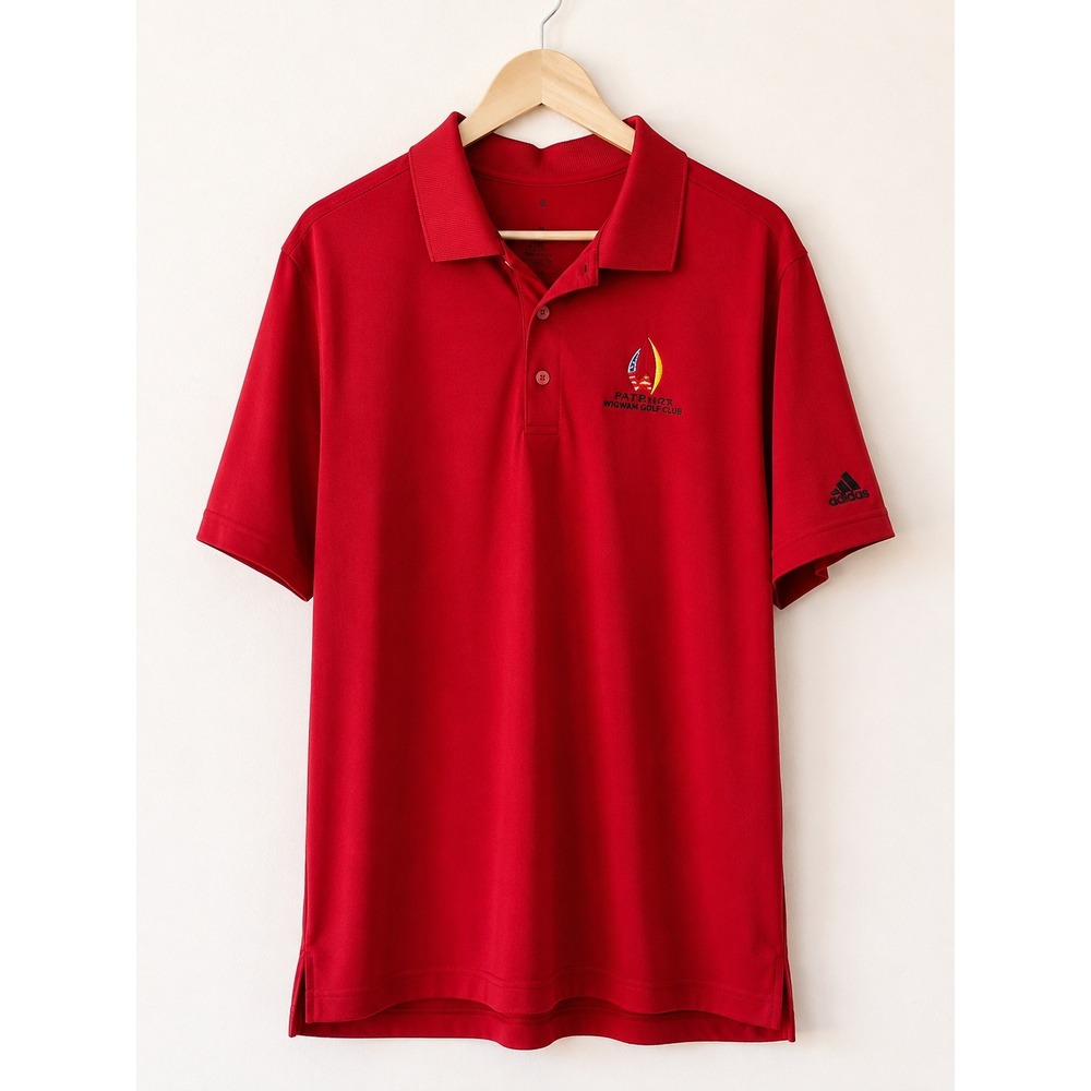 Adidas Patriot All America Wigwam Golf Club Red Performance Polo Mens‎ Large